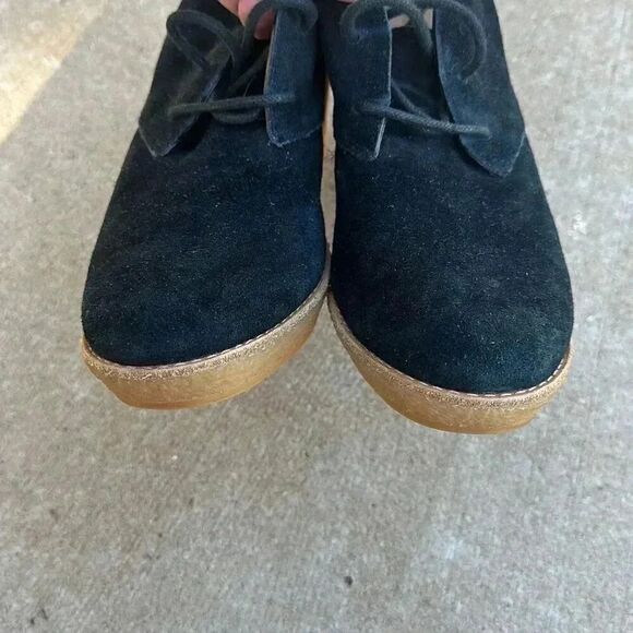 Cole Haan Black Suede Wedges Booties - Picture 12 of 13